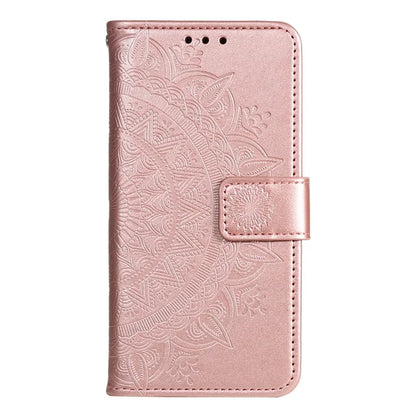 For Xiaomi Redmi A3 Case Mandala Flower Imprinted Drop Resistant Leather Phone Wallet Cover Gold