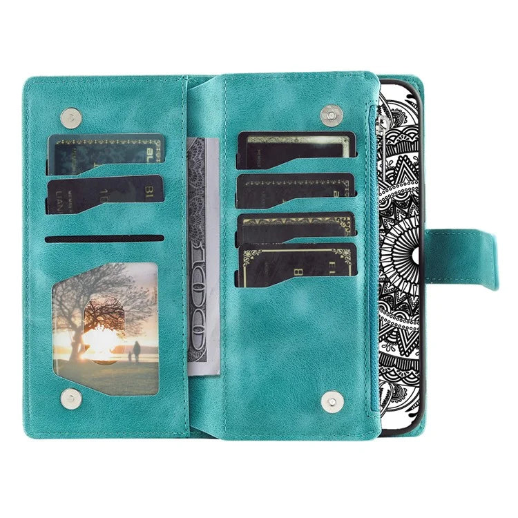 For Honor X8b 4G Case PU Leather Mandala Pattern Imprinted Design Phone Cover