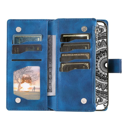 For Honor X8b 4G Case PU Leather Mandala Pattern Imprinted Design Phone Cover