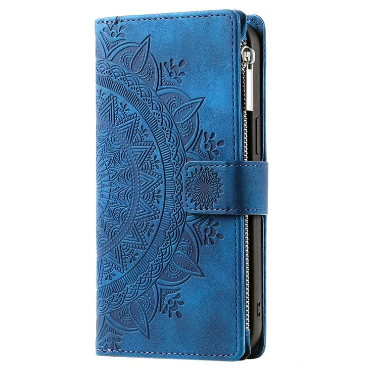 For Honor X8b 4G Case PU Leather Mandala Pattern Imprinted Design Phone Cover