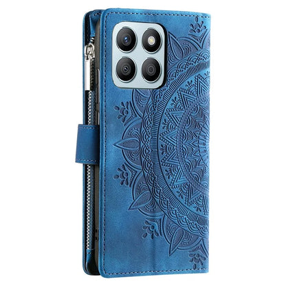 For Honor X8b 4G Case PU Leather Mandala Pattern Imprinted Design Phone Cover