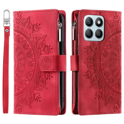 For Honor X8b 4G Case PU Leather Mandala Pattern Imprinted Design Phone Cover