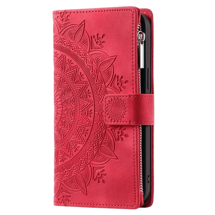 For Honor X8b 4G Case PU Leather Mandala Pattern Imprinted Design Phone Cover