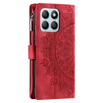 For Honor X8b 4G Case PU Leather Mandala Pattern Imprinted Design Phone Cover
