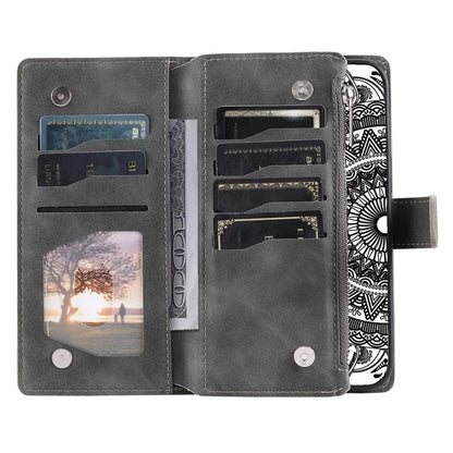 For Honor X8b 4G Case PU Leather Mandala Pattern Imprinted Design Phone Cover