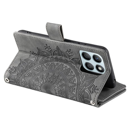 For Honor X8b 4G Case PU Leather Mandala Pattern Imprinted Design Phone Cover