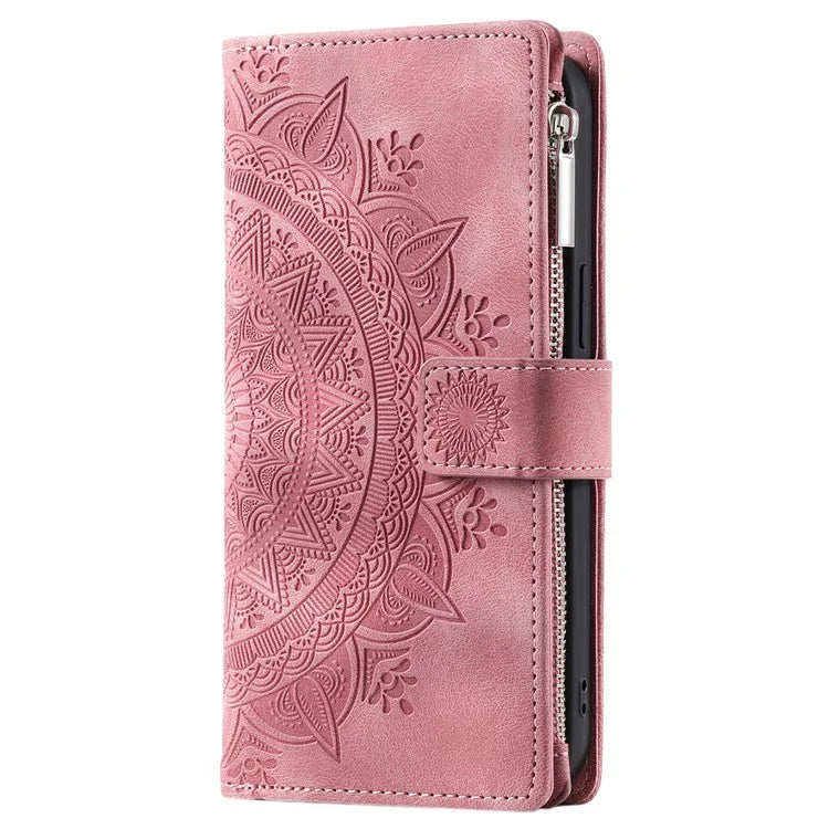 For Honor X8b 4G Case PU Leather Mandala Pattern Imprinted Design Phone Cover