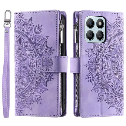 For Honor X8b 4G Case PU Leather Mandala Pattern Imprinted Design Phone Cover