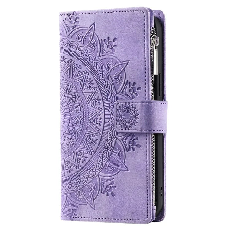 For Honor X8b 4G Case PU Leather Mandala Pattern Imprinted Design Phone Cover