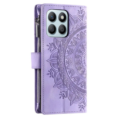 For Honor X8b 4G Case PU Leather Mandala Pattern Imprinted Design Phone Cover