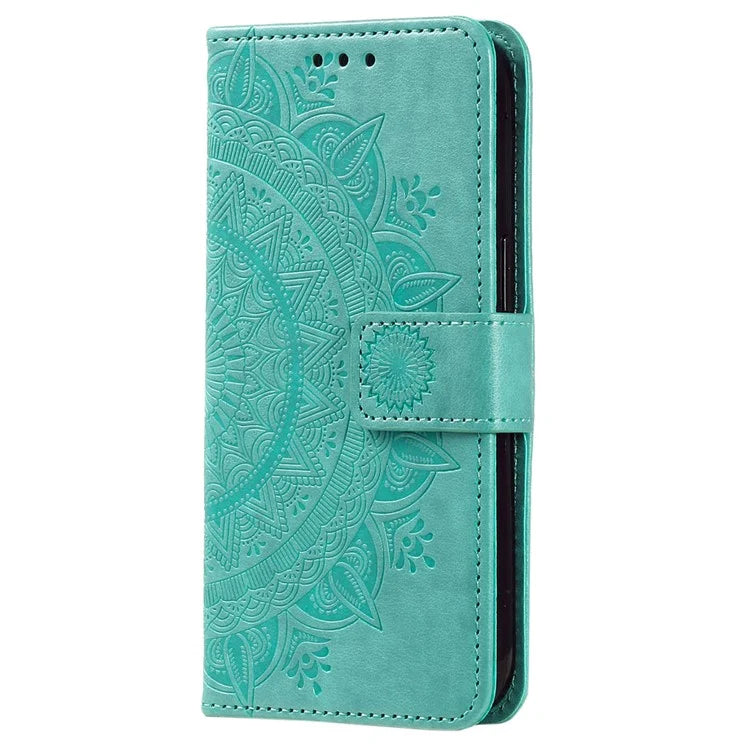 For Honor X8b 4G Case PU Leather Card Holder Mandala Imprinted Shockproof Cover