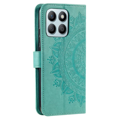 For Honor X8b 4G Case PU Leather Card Holder Mandala Imprinted Shockproof Cover