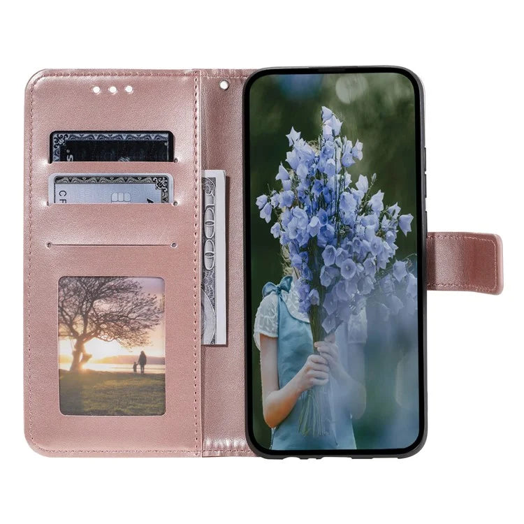 For Honor X8b 4G Case PU Leather Card Holder Mandala Imprinted Shockproof Cover