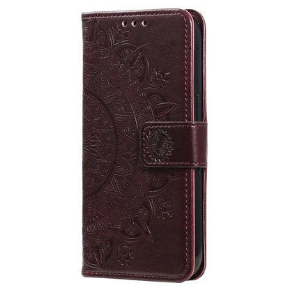 For Honor X8b 4G Case PU Leather Card Holder Mandala Imprinted Shockproof Cover