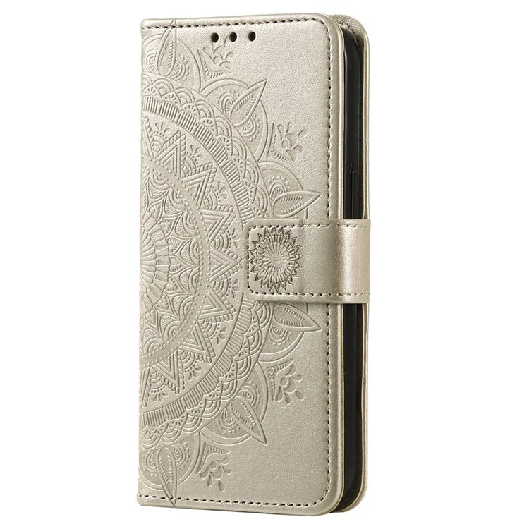 For Honor X8b 4G Case PU Leather Card Holder Mandala Imprinted Shockproof Cover