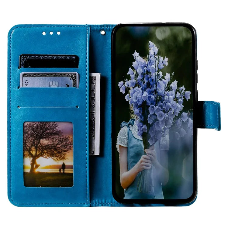 For Honor X8b 4G Case PU Leather Card Holder Mandala Imprinted Shockproof Cover