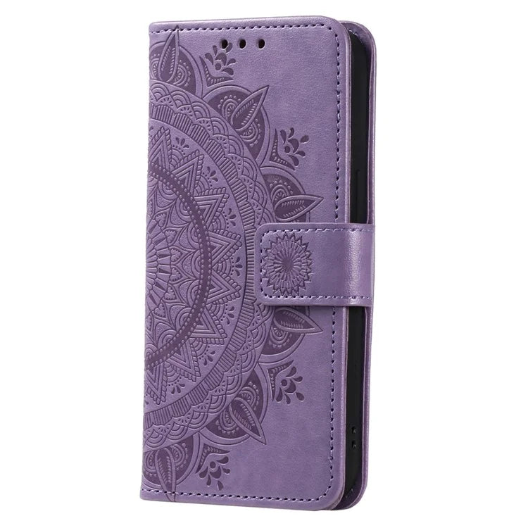 For Honor X8b 4G Case PU Leather Card Holder Mandala Imprinted Shockproof Cover