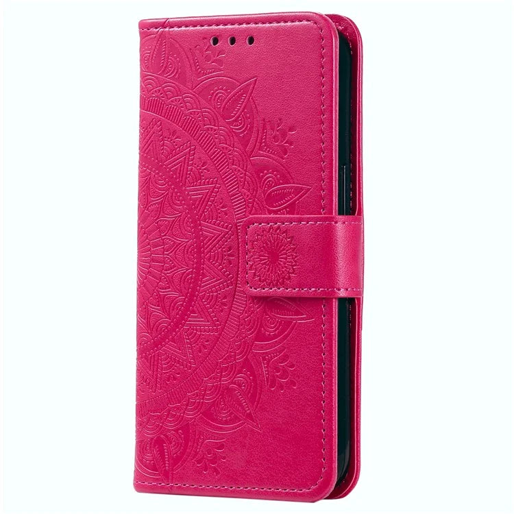 For Honor X8b 4G Case PU Leather Card Holder Mandala Imprinted Shockproof Cover