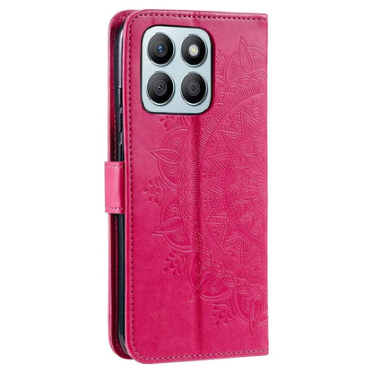 For Honor X8b 4G Case PU Leather Card Holder Mandala Imprinted Shockproof Cover