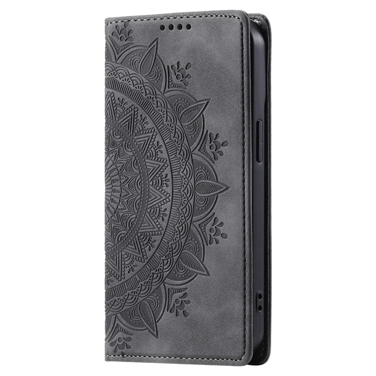 For Honor X8b 4G Wallet Phone Cover Imprinted Flower Pattern Leather Case