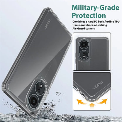 For Oppo A58 4G Case Transparent TPU+Acrylic Mobile Phone Cover