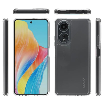 For Oppo A58 4G Case Transparent TPU+Acrylic Mobile Phone Cover