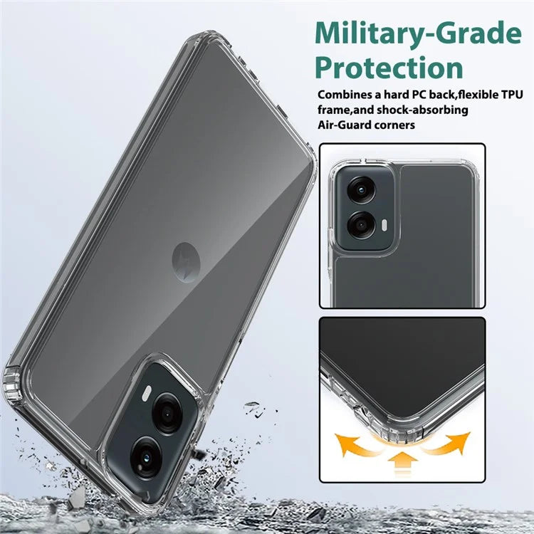 For Motorola Moto G 5G (2024) Case TPU+Acrylic Transparent Phone Cover Anti-drop