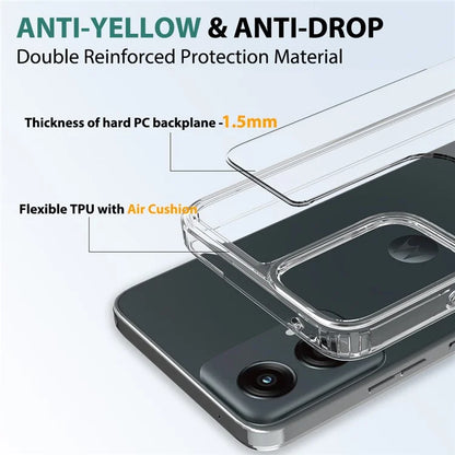 For Motorola Moto G 5G (2024) Case TPU+Acrylic Transparent Phone Cover Anti-drop