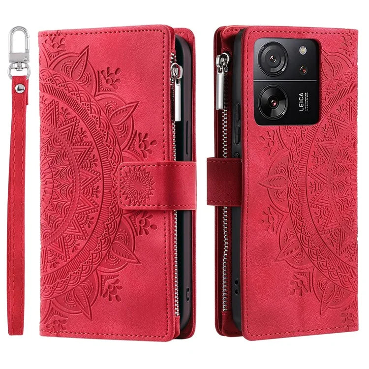 For Xiaomi 13T / 13T Pro / Redmi K60 Ultra Case Mandala Pattern Magnetic Folio Phone Cover