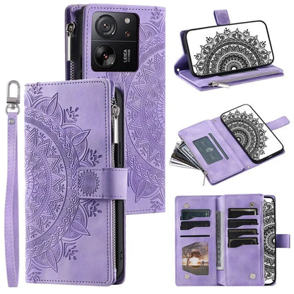 For Xiaomi 13T / 13T Pro / Redmi K60 Ultra Case Mandala Pattern Magnetic Folio Phone Cover