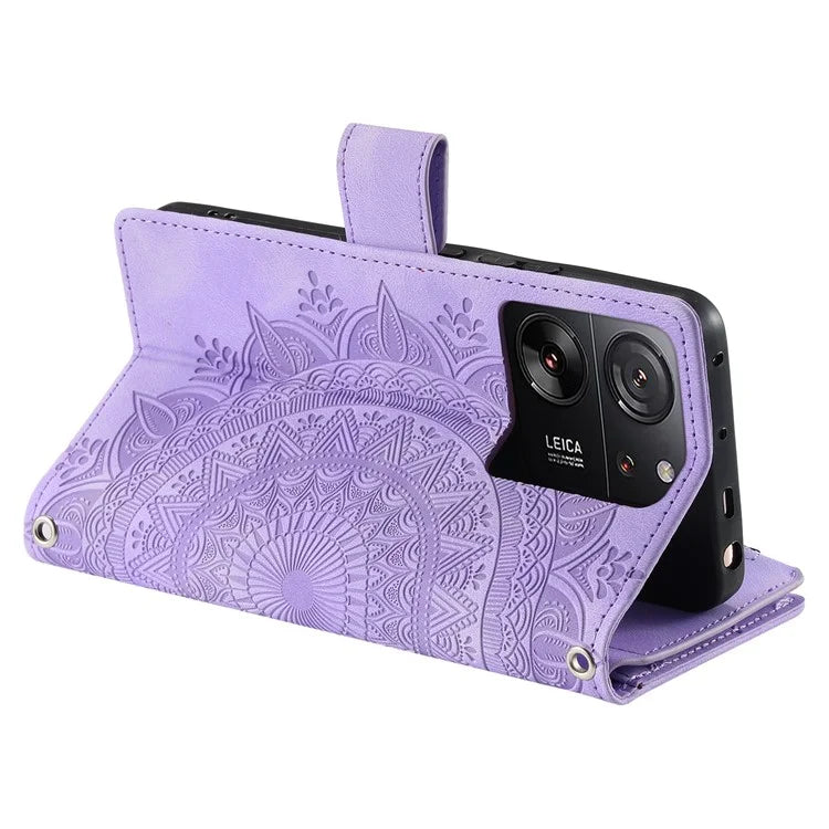 For Xiaomi 13T / 13T Pro / Redmi K60 Ultra Case Mandala Pattern Magnetic Folio Phone Cover