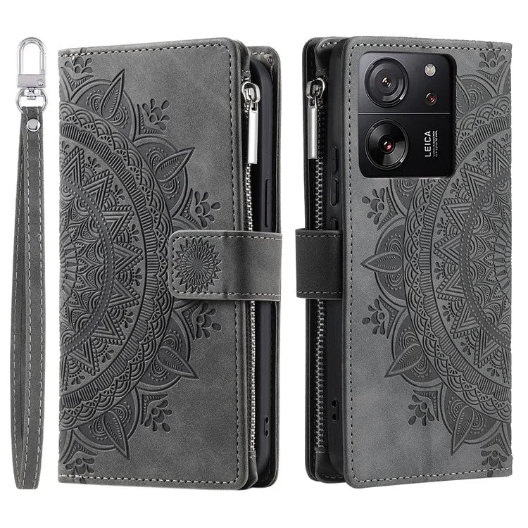 For Xiaomi 13T / 13T Pro / Redmi K60 Ultra Case Mandala Pattern Magnetic Folio Phone Cover