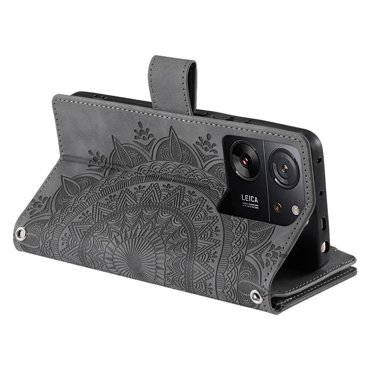 For Xiaomi 13T / 13T Pro / Redmi K60 Ultra Case Mandala Pattern Magnetic Folio Phone Cover