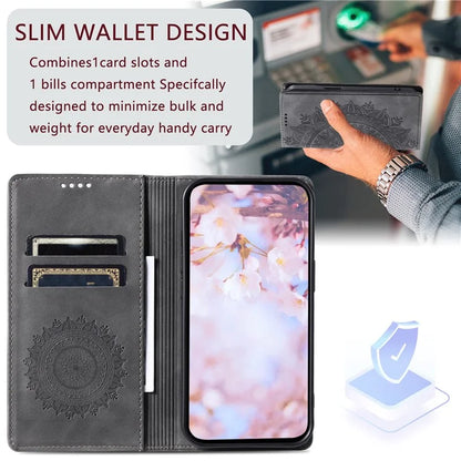 For Xiaomi 13T / 13T Pro / Redmi K60 Ultra Wallet Imprinted Flower Pattern Leather Case Phone Cover