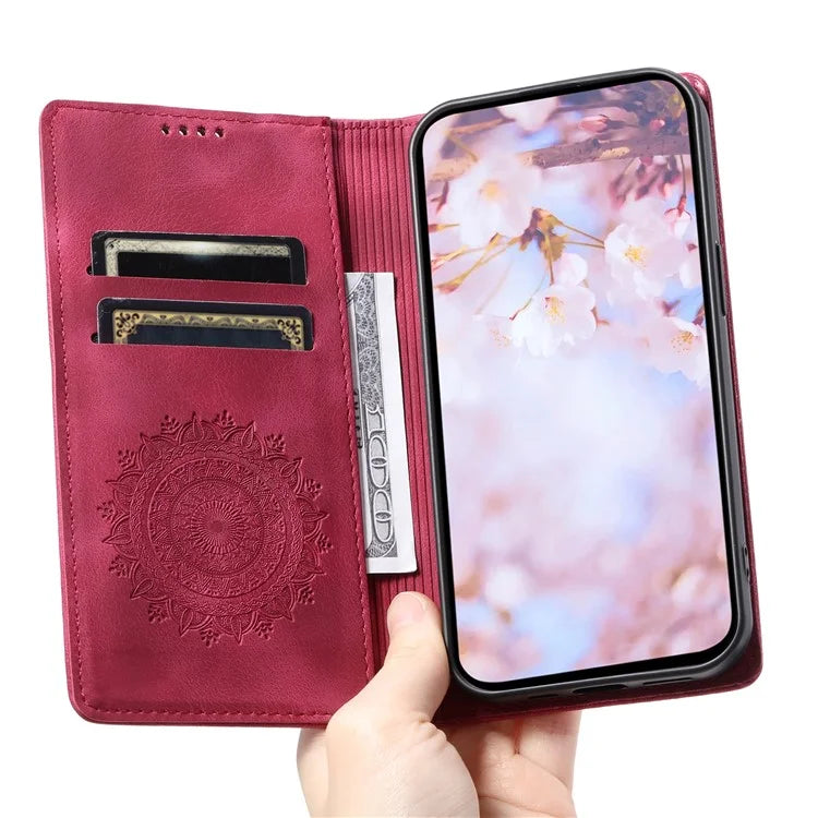 For Xiaomi 13T / 13T Pro / Redmi K60 Ultra Wallet Imprinted Flower Pattern Leather Case Phone Cover