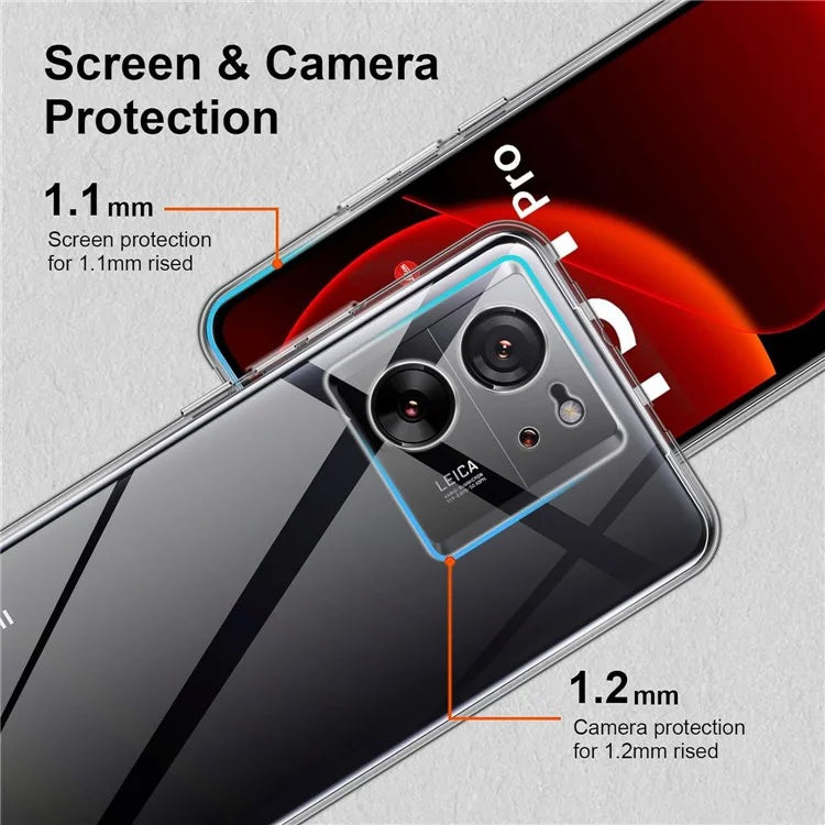 For Xiaomi 13T / 13T Pro Clear Case Anti-Fingerprint Soft TPU Phone Back Cover