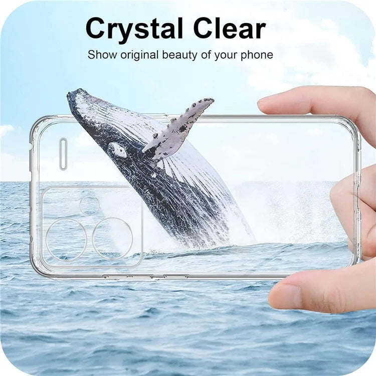 For Xiaomi Redmi Note 13 Pro+ 5G Clear Case Anti-fingerprint Soft TPU Phone Back Cover