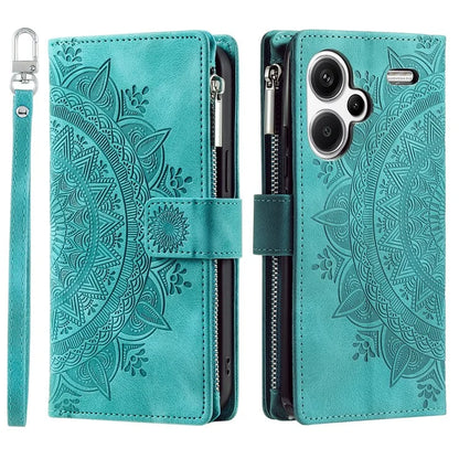For Xiaomi Redmi Note 13 Pro+ 5G Leather Case Mandala Pattern Wallet Phone Cover
