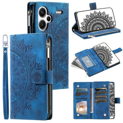 For Xiaomi Redmi Note 13 Pro+ 5G Leather Case Mandala Pattern Wallet Phone Cover