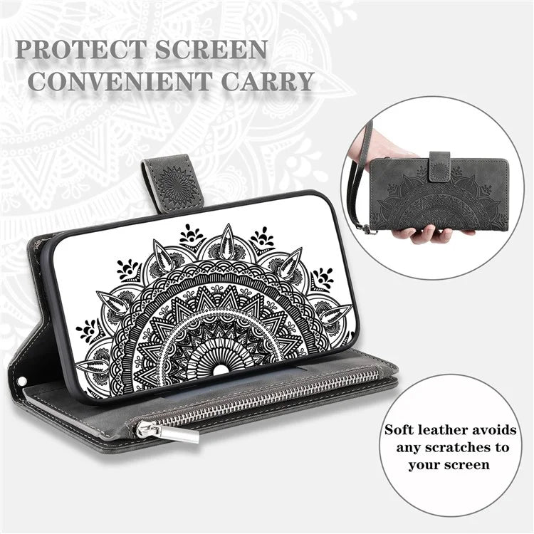 For Xiaomi Redmi Note 13 Pro+ 5G Leather Case Mandala Pattern Wallet Phone Cover