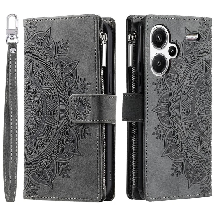 For Xiaomi Redmi Note 13 Pro+ 5G Leather Case Mandala Pattern Wallet Phone Cover