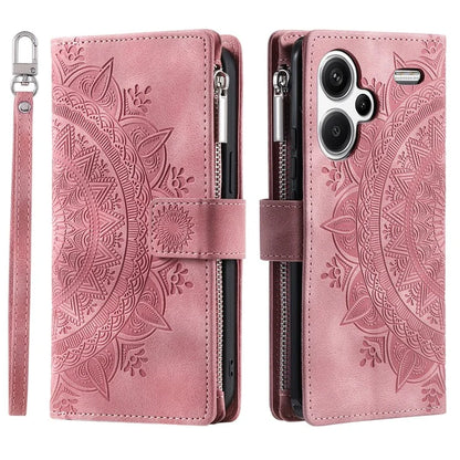 For Xiaomi Redmi Note 13 Pro+ 5G Leather Case Mandala Pattern Wallet Phone Cover