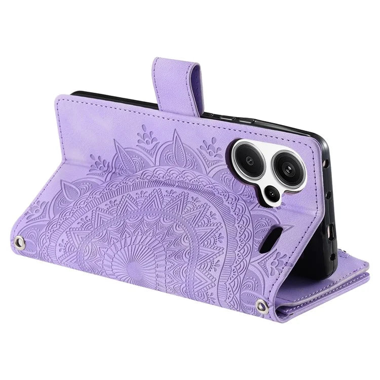 For Xiaomi Redmi Note 13 Pro+ 5G Leather Case Mandala Pattern Wallet Phone Cover