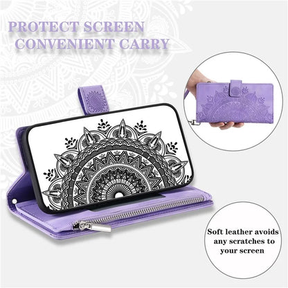 For Xiaomi Redmi Note 13 Pro+ 5G Leather Case Mandala Pattern Wallet Phone Cover