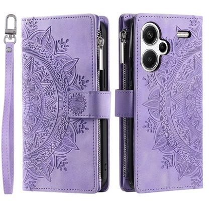 For Xiaomi Redmi Note 13 Pro+ 5G Leather Case Mandala Pattern Wallet Phone Cover
