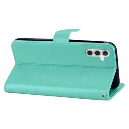 For Samsung Galaxy A35 5G Wallet Case Leather Phone Cover Owl Flower Imprinted