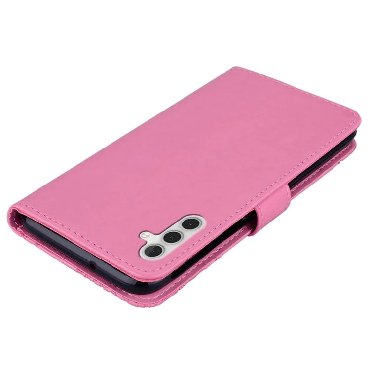 For Samsung Galaxy A55 5G Leather Case Rhinestone Wallet Phone Cover with Stand