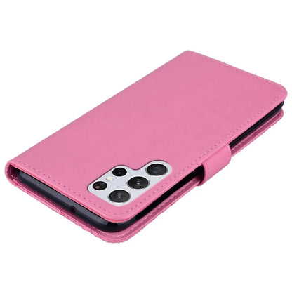 For Samsung Galaxy S24 Ultra Wallet Case Owl Flower Imprinted Rhinestone Leather Cover