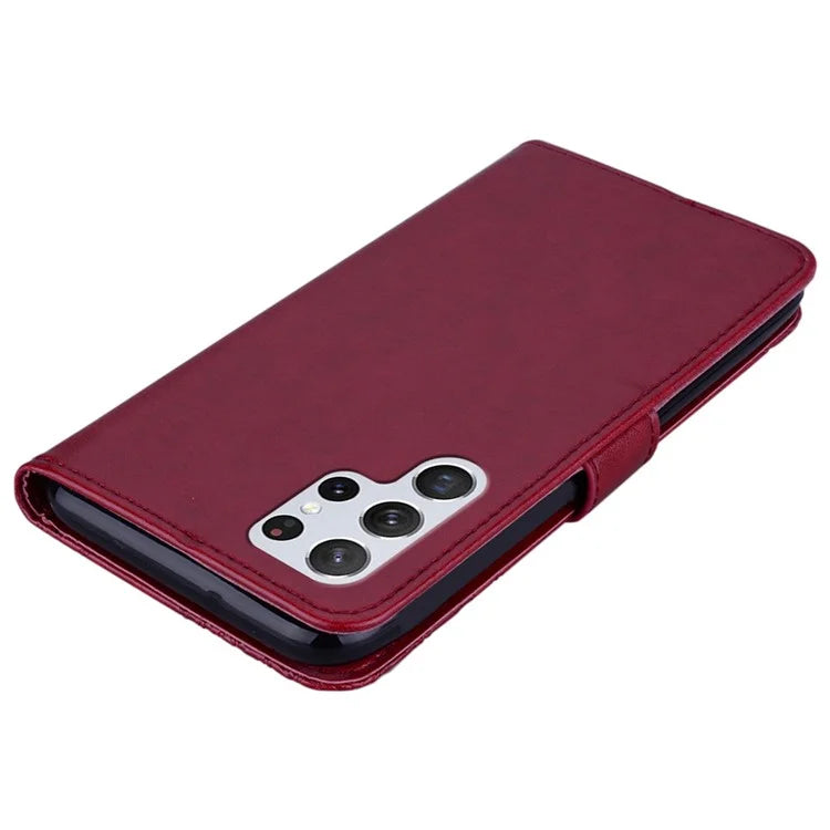 For Samsung Galaxy S24 Ultra Wallet Case Owl Flower Imprinted Rhinestone Leather Cover