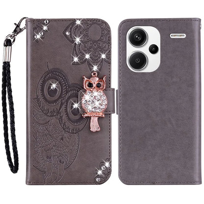 For Xiaomi Redmi Note 13 Pro+ 5G Case Wallet Leather Cover Rhinestone Decor